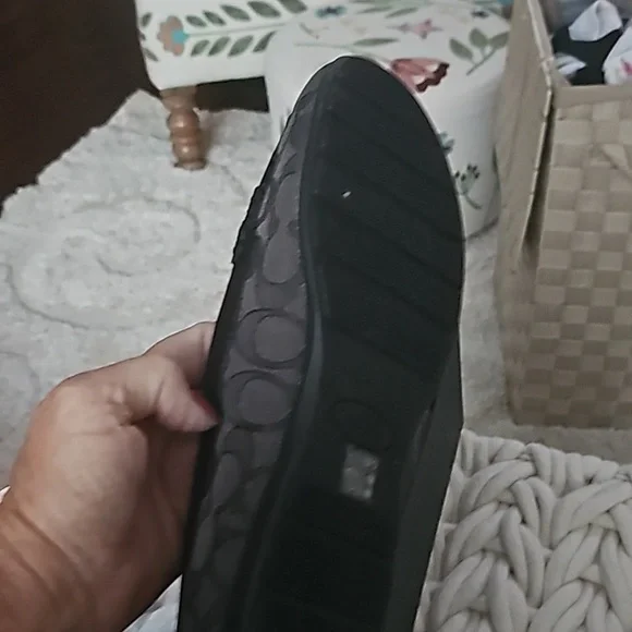 Brand new coach black and gray printed loafers, size 8 - Picture 3 of 5